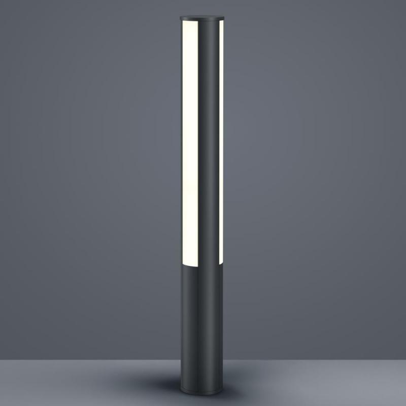 110cm Helestra PIER LED Wegeleuchte in Graphit Lichtaustritt 3-seitig ( je 120° versetzt ) IP55